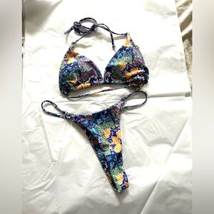Floral string Bikini Set